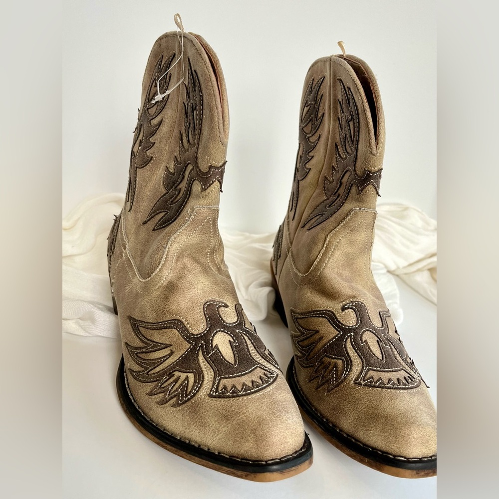 Sz 8.5 ROPER Women's Amelia Western Booties Snip Toe